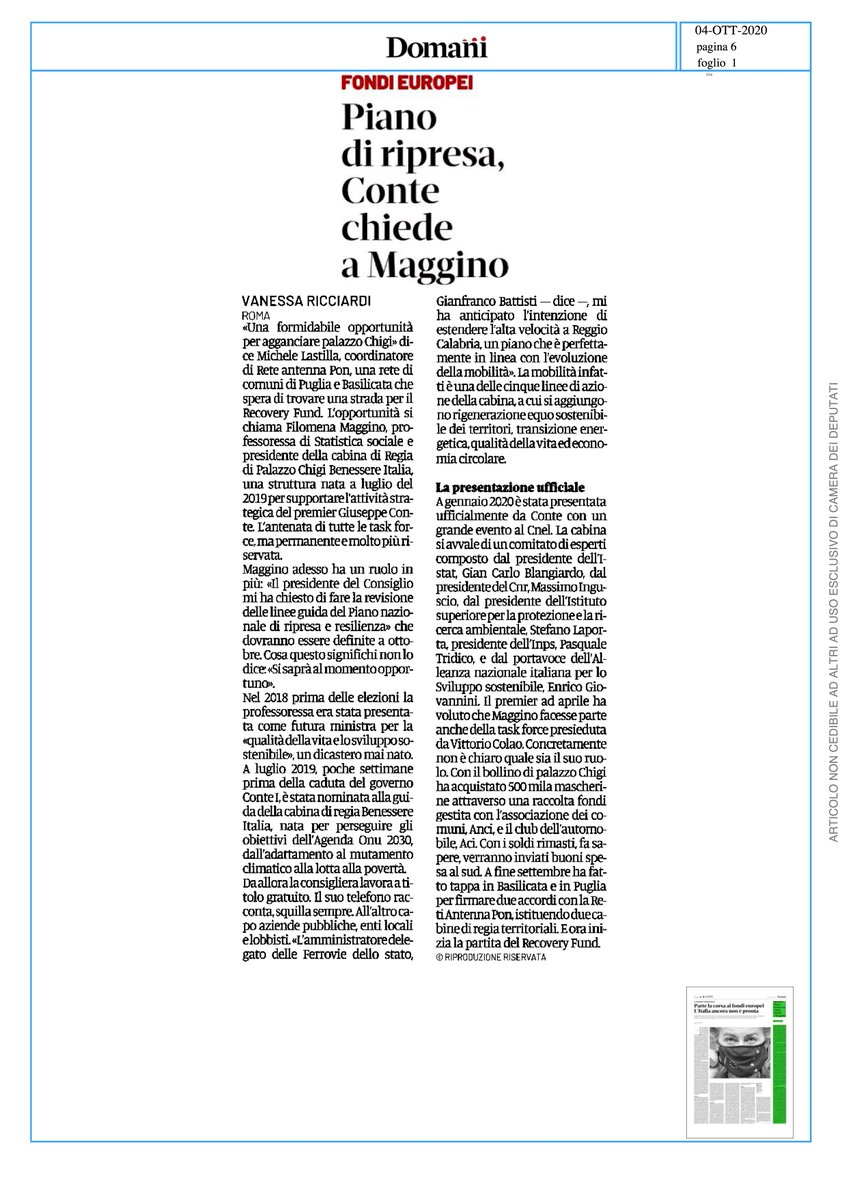 🔴 Rassegna Stampa 🔴

E ora inizia la partita del Recovery FUND!