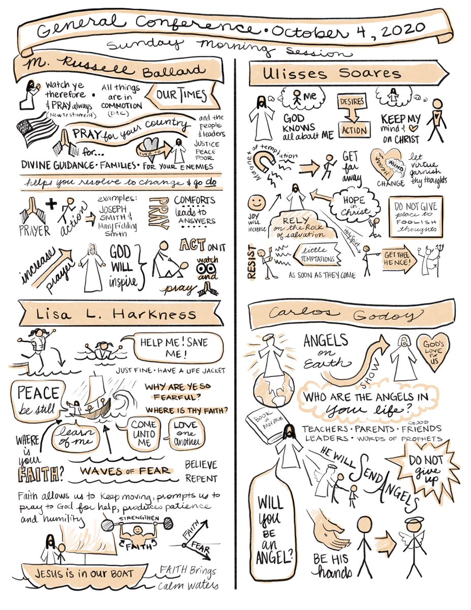 julieolsonbooks's tweet photo. We must pray, and rely on Jesus Christ, who is always in our boat with us. He sends us angels to hold us up and support us. He loves each and every one of us. #sketchnotes #generalconfernce #ldsconf #generalconference2020 #mrussellballard #ulissessoares #churchofjesuschrist https://t.co/bPWlsXWzBr