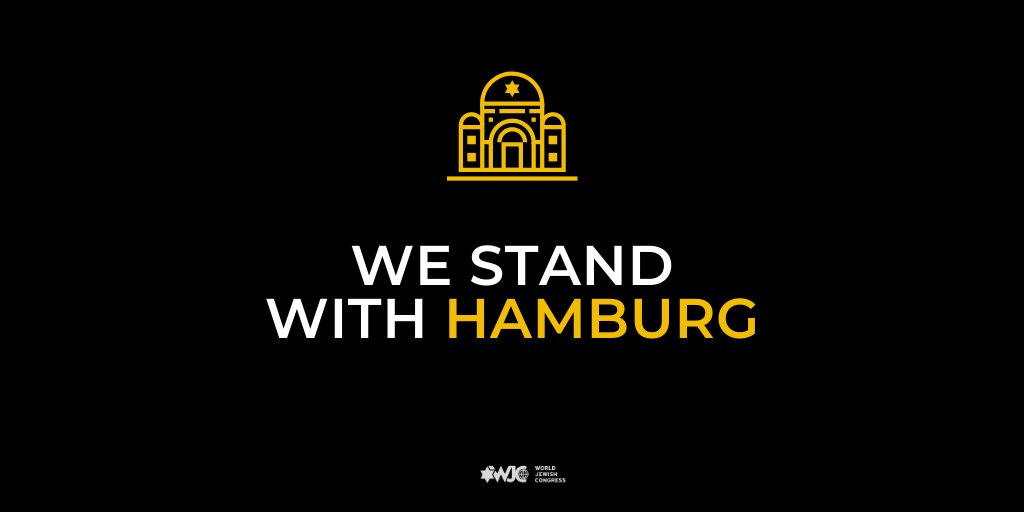 WorldJewishCong's tweet photo. Shocking reports of an antisemitic attack in Hamburg on the Jewish holiday of Sukkot. We’re in touch with local authorities to ensure that the necessary response will be taken. 
 
Read more: https://t.co/j4u1OE5UDK https://t.co/GRkuvDt0Uy