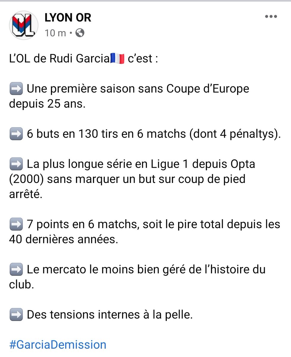 N'est ce pas magnifique Président <a href="/JM_Aulas/">Jean-Michel AULAS</a> ?

#GarciaDemission #OLOM #OLYMPICO