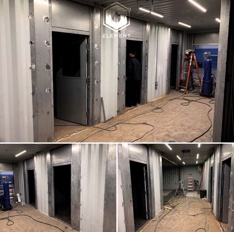 CannabisElement's tweet photo. Facility progress! Here is a sneak peak of our extraction facility. We’re hard at work on the inside, as well as working on some landscaping outside before the cold hits. https://t.co/VADBpEALL8