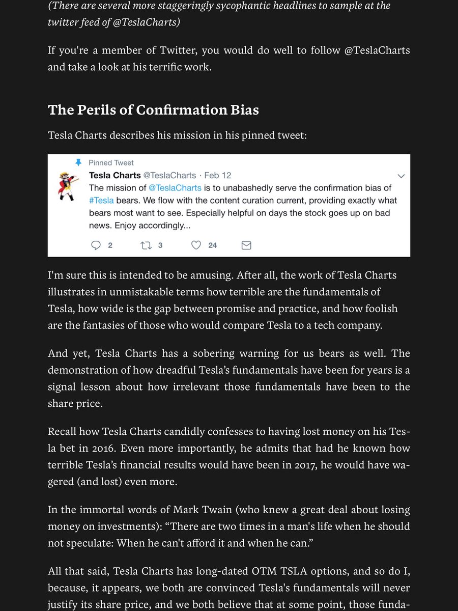 ICannot_Enough's tweet photo. Article, concluded:
TC told everyone he was just there to serve up the charts that Tesla bears wanted to see; to create content tailored to their confirmation bias. He only thought he was joking. 😂🤣 https://t.co/GcZD7nOPVd