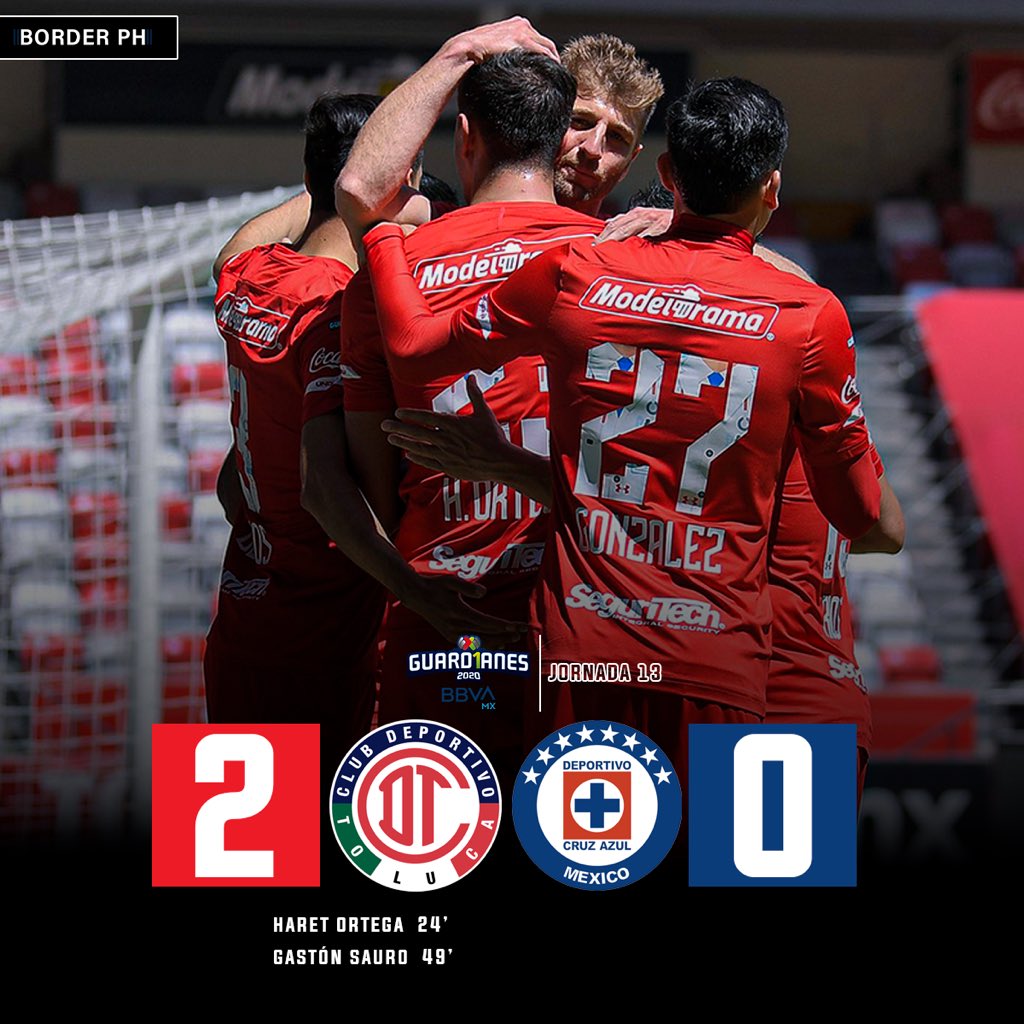border_ph's tweet photo. GANÓ EL DIABLO 🔥
 
El Toluca venció en ‘La Bombonera’ al Cruz Azul con anotaciones de Ortega y Sauro. 

•Los Diablos no ganaban desde la Jornada 6 (4 derrotas- 2 empates). https://t.co/0bKeNa6htU