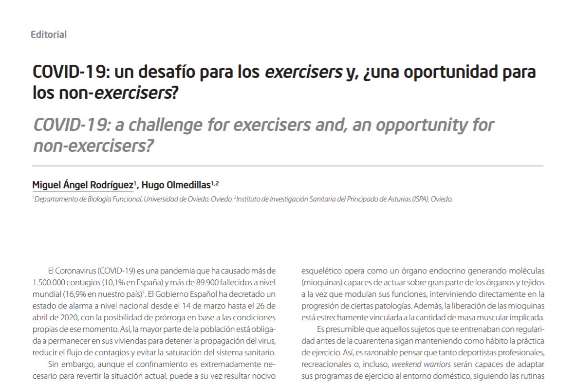 Fernando de la Guía (@cardio_delaguia) on Twitter photo COVID-19: un desafío para los exercisers y, ¿una oportunidad para los non-exercisers?
"Nunca es tarde” para obtener beneficios derivados de la práctica de ejercicio físico
<a href="/Rdguez_MA/">M</a> <a href="/H_OLMEDILLAS/">Hugo Olmedillas</a> <a href="/femedeporte/">SEMED_FEMEDE</a> archivosdemedicinadeldeporte.com/articulos/uplo… COVID-19: un desafío para los exercisers y, ¿una oportunidad para los non-exercisers?
"Nunca es tarde” para obtener beneficios derivados de la práctica de ejercicio físico
<a href="/Rdguez_MA/">M</a> <a href="/H_OLMEDILLAS/">Hugo Olmedillas</a> <a href="/femedeporte/">SEMED_FEMEDE</a> archivosdemedicinadeldeporte.com/articulos/uplo…