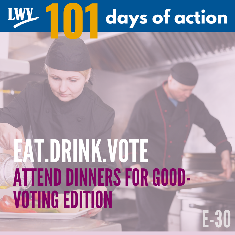 LWVSD's tweet photo. Join us and @KitchensForGood on October 8 at 5:30PM for a live cooking and election-themed cocktail demo, interspersed with useful information about the ins and outs of the upcoming election!. Register at https://t.co/5CJ7t8AwBk #101DaysofLWVAction #2020Election #DinnersForGood https://t.co/QM5JadQwIj
