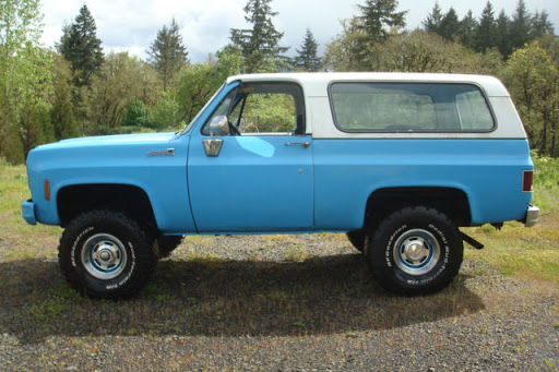 My brother is a vintage car fanatic.His era of interest is cars from the lat 1940s to the late 1970s.He used to watch "Stock" drag racing, because the cars are minimally modified.He modified his 1975 GMC Jimmy into a drag racer.It looks exactly like this.