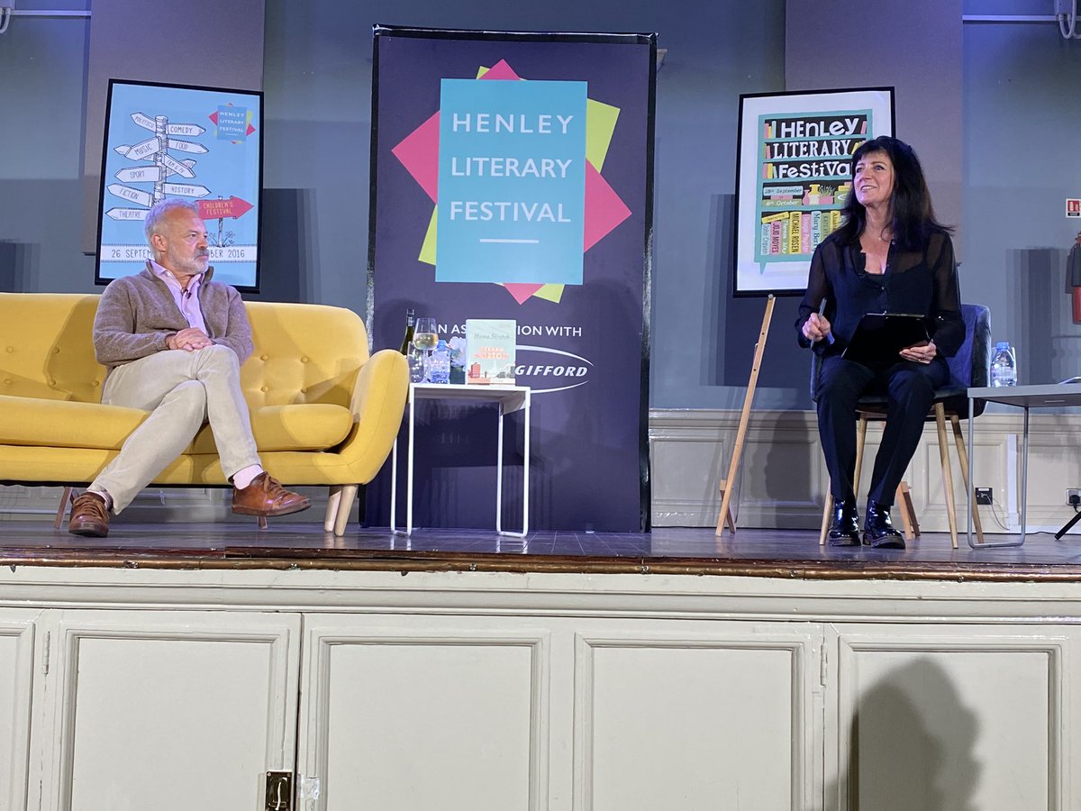 So pleased to be back @HenleyLitFest with @emmafreud interviewing the amazing @grahnort