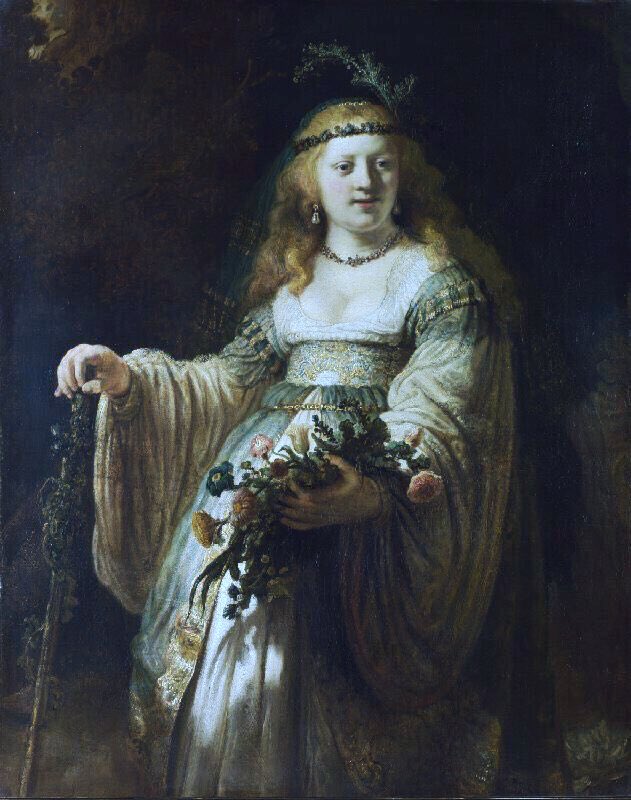 Rembrandt’s beloved son Titus was born in 1641 but Saskia died in 1642. Titus would look after his dad & rescue him from his spendthrift ways. Titus (1655, 1656 & 1657) & Saskia (1635)