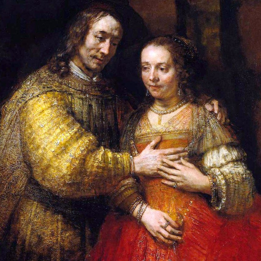 Sadly both Titus & Hendrickje died before he did. Such was his poverty he was buried in an unmarked grave in the Westerkerk. In my opinion his greatest work was The Jewish Bride (1667). The interplay of hands & tenderness has never been equalled