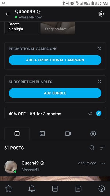 NEW BUNDLE ALERT: 40% off 3 months. That is $9 for 3 months. Pay $4 extra to get 3 months of photos and<a href="/tag/subscribe"class="tags"><span>#subscribe</span></a><a href="/tag/onlyfans"class="tags"><span>#onlyfans</span></a><a href="/tag/onlyfan"class="tags"><span>#onlyfan</span></a><a href="/tag/onlyfansgirl"class="tags"><span>#onlyfansgirl</span></a>