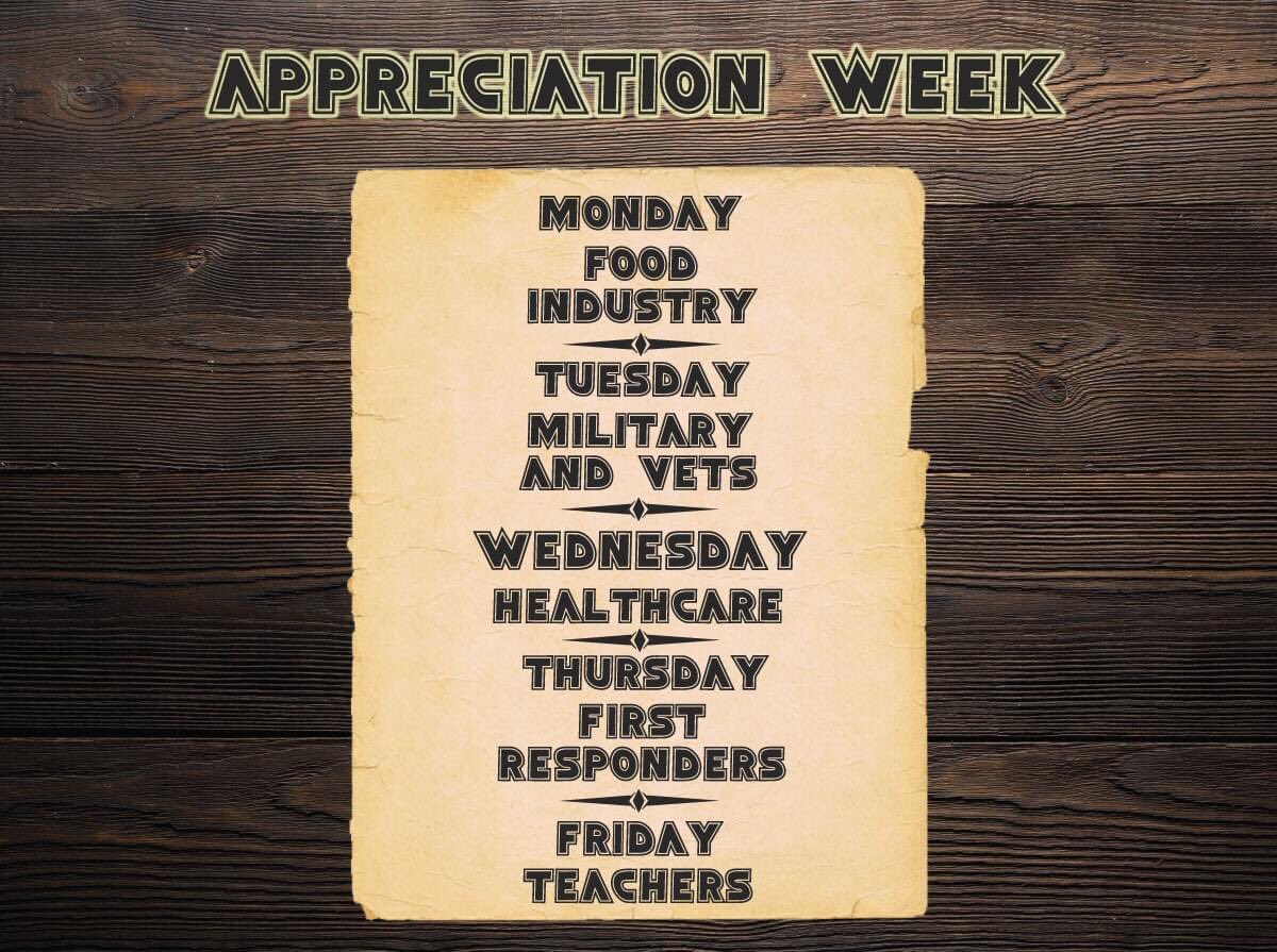 This week, we'd like to extend an extra thank you to special members of our community by offering them a chance to come blow off some steam for just $15 per person.

Every day, we will do a drawing for a prize as well. Everyone who comes to throw that day will will be entered!