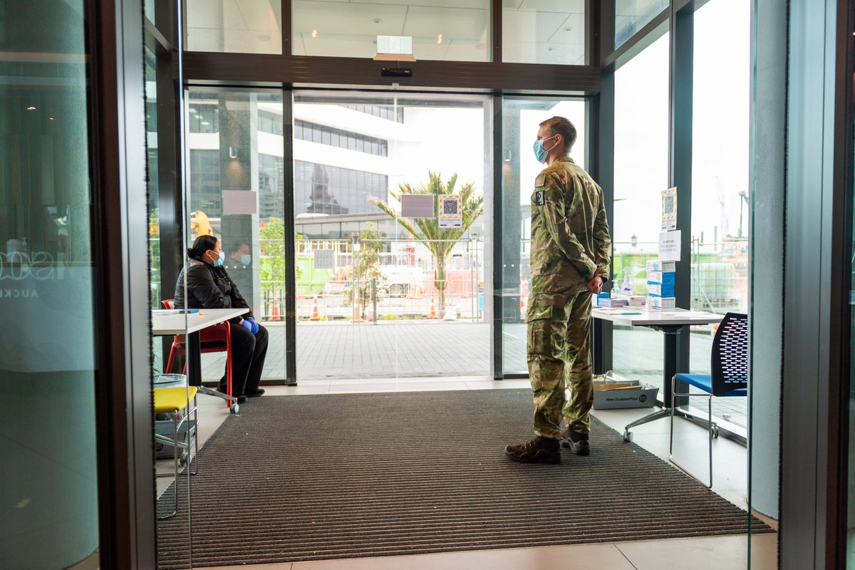 NZDefenceForce's tweet photo. Keeping communities safe π The majority of our personnel supporting #OpPROTECT are in security & staff roles at Managed Isolation & Quarantine Facilities.
We thank our personnel for their service & their whΔnau for support during these times.
More info: https://t.co/w3fWbpDVCE https://t.co/iNCwqNRqf1
