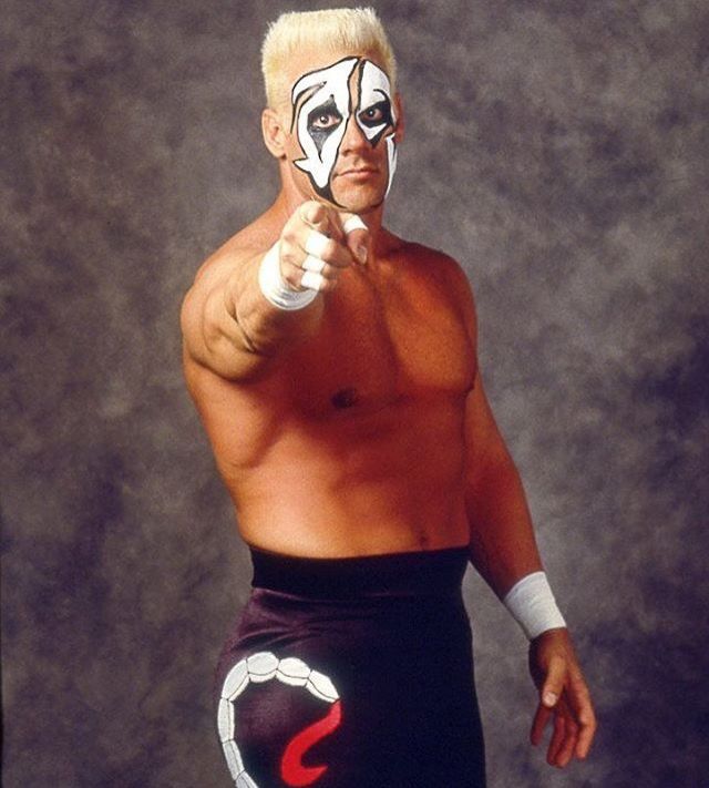 There is also the wrestler we all know and confuse for the singer sometimes Sting. The man called Sting had a surfer standard face gimmick for a bit before the mid to late 90's made him change into the Crow gimmick that he would keep and tweak over the decades.