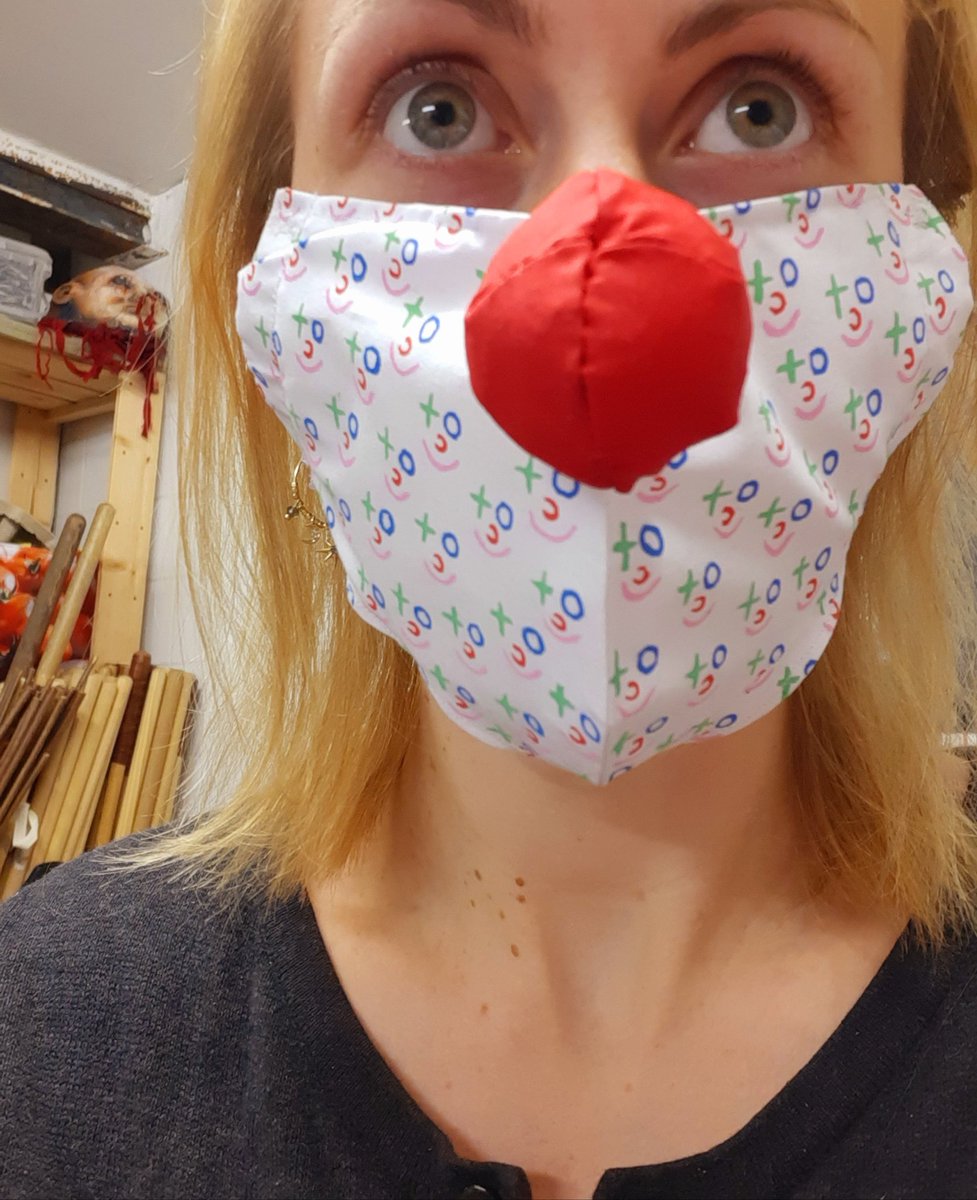 Emma Tilney (@emmatilney1) on Twitter photo Making some special masks in the MeeMee Factory - can you guess who for? 
<a href="/Tinarts/">TIN Arts</a> <a href="/ClownDrs/">ClownDoctors-TINArts</a> 
#creativity #clown #design #making #clowndoctors #printmaking #sewing #facemask #creations Making some special masks in the MeeMee Factory - can you guess who for? 
<a href="/Tinarts/">TIN Arts</a> <a href="/ClownDrs/">ClownDoctors-TINArts</a> 
#creativity #clown #design #making #clowndoctors #printmaking #sewing #facemask #creations