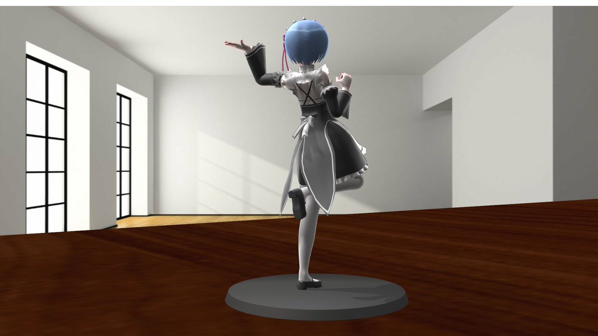 UniGya's tweet photo. Rem gets a promotion from maid to decoration #asfr #petrification #dolltf #figuretf #固め #人形化 #マネキン化 https://t.co/FltXZTI7Ty