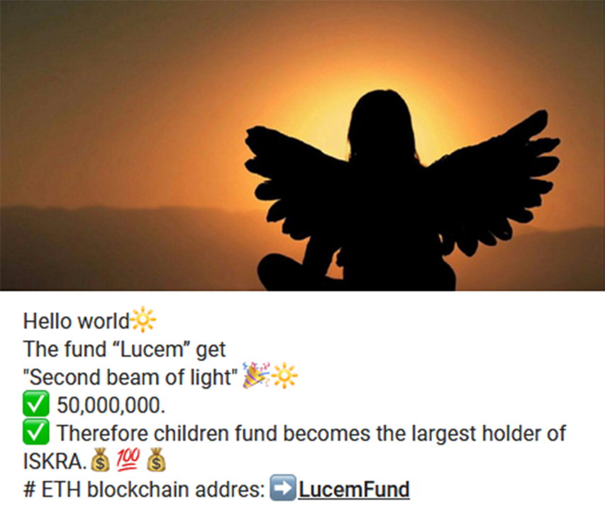 Iskra_Coin's tweet photo. ☀️☀️#DeltaPay #IEO #52sec #life #Bitcoin #Ethereum #Vitalik_Buterin #Charity #iskra_coin #Iskra #coin #Lucem #LucemProject #UNICEF #ISKRA_CCOH #token #hope #bitcointalk #blockchain #Diamonds #Rapaport_price_list #GIA @VitalikButerin https://t.co/TXCXtxhyI4