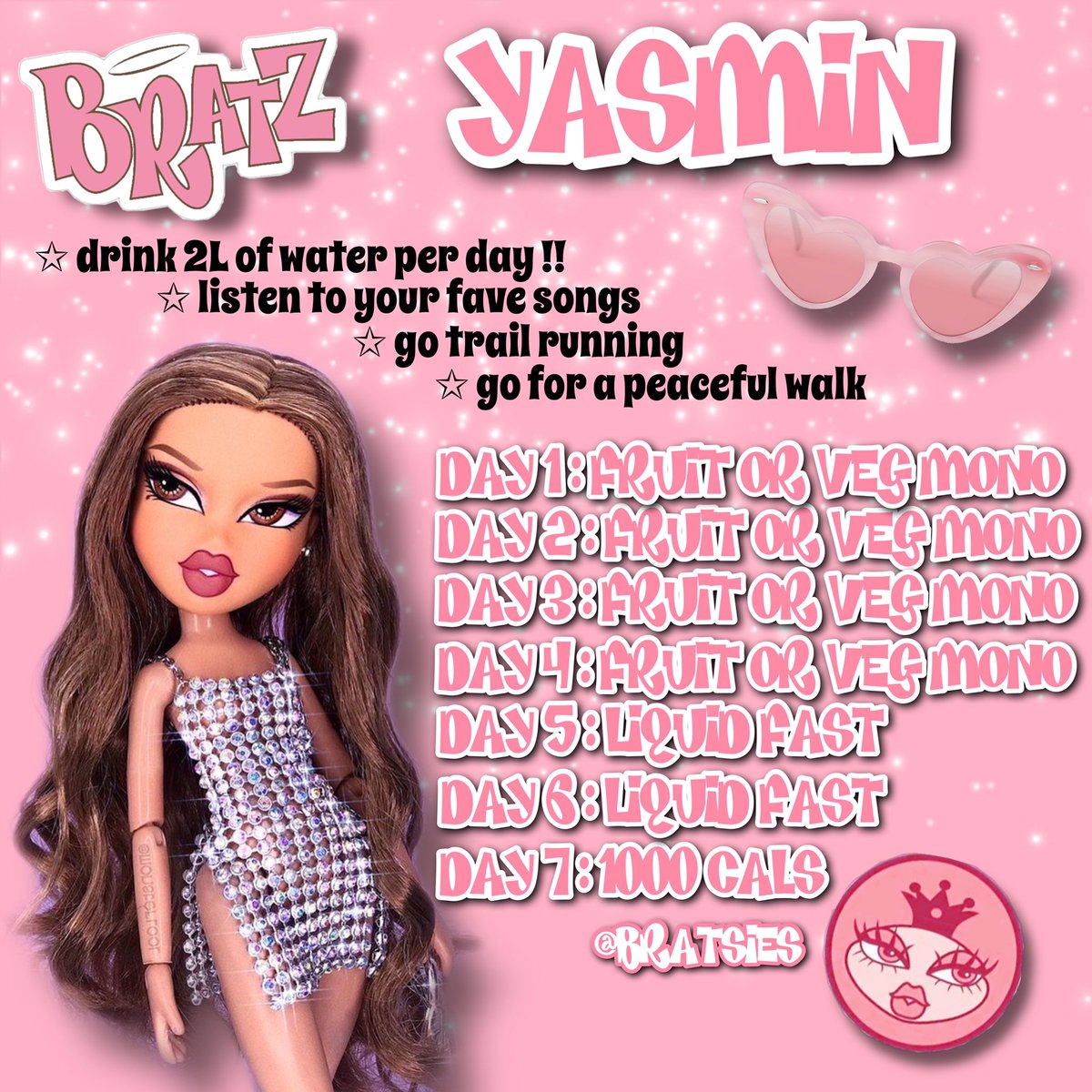 ★ YASMIN :: - to me, yasmin seems like she’d be a vegetarian or vegan so a fruit or veg omad seemed appropriate.- yasmin also is rly into nature and loves animals, poetry and music so if you can go trail running !! (or regular running)