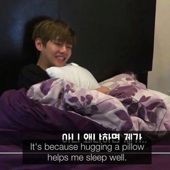 Remember when Tae told us he sleeps better if he is hugging a pillow? Jungkook gave his pillow to him on the plane to make sure he would have a quality sleeping. 