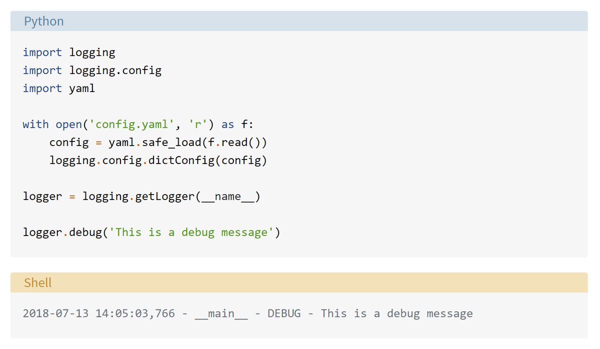 realpython's tweet photo. 🐍📰 Logging in Python — https://t.co/HGbMzkPpjG 
#python https://t.co/Rn8D8RxgsL