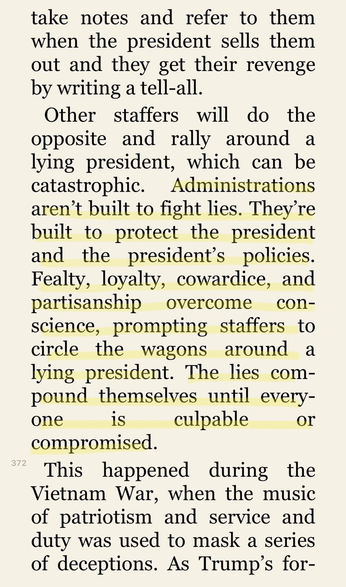 It further weakens our country and the institution of the presidency, for which Trump and his advisors are stewards not owners. Two relevant excerpts from  @jdickerson’s “The Hardest Job in the World” come to mind. Damage can be lasting.