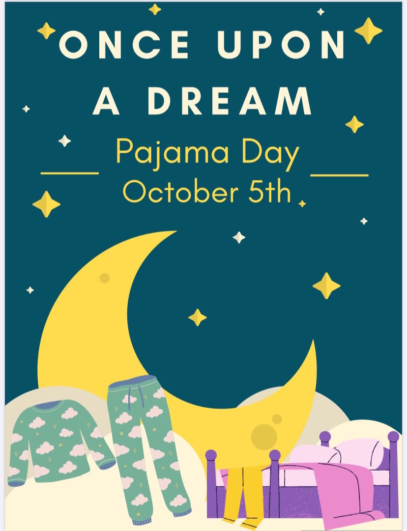 Tomorrow starts our first day of homecoming dress up days!! Be sure to wear your pjs!!😴😴