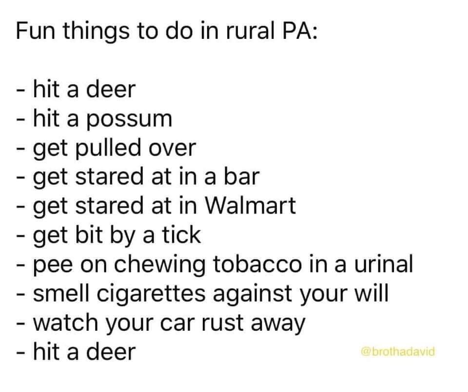 GuyCynical's tweet image. I have 100% endured all of these things #PennsylvaniaProblems