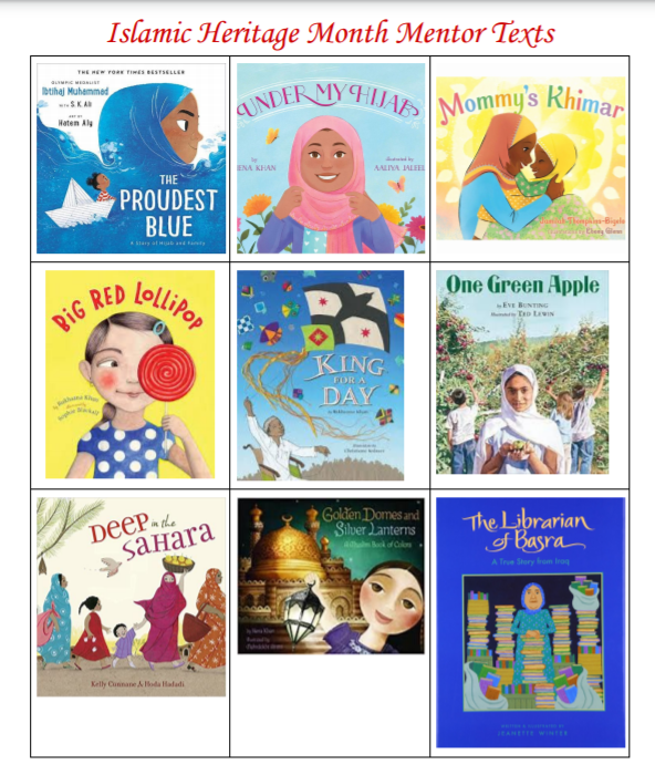 db1710's tweet photo. Mentor texts for #IslamicHeritageMonth Click on the book covers to listen to these beautiful stories. Beyond October...let's affirm the Muslim identity and celebrate contributions of Canadian Muslims #YRDSB https://t.co/lPFMM2HD7Q https://t.co/7sPKAykyo7