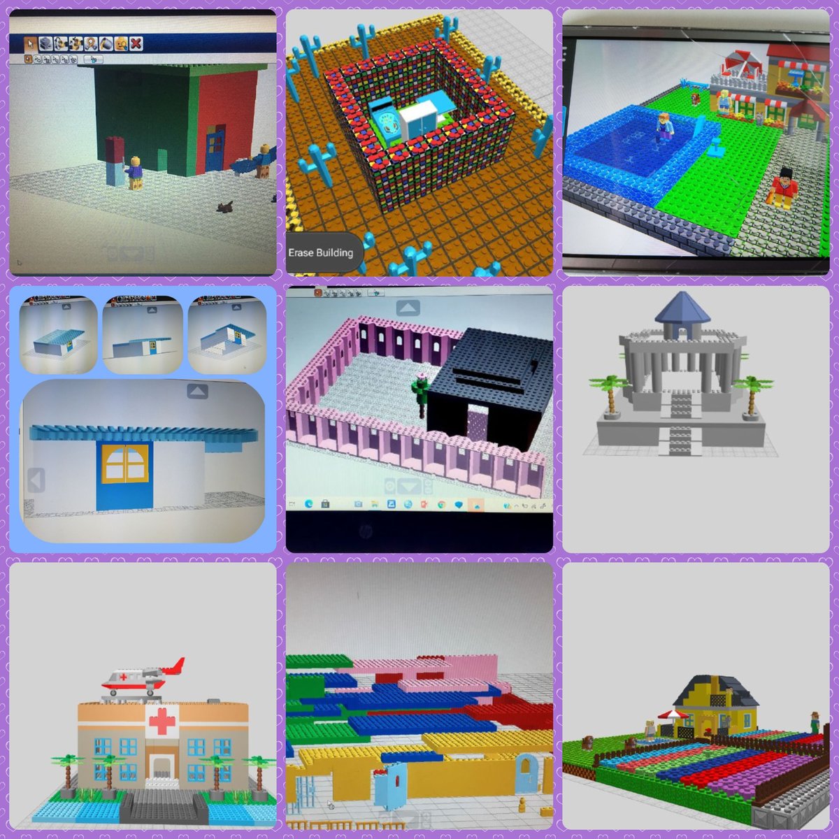 Creacion de legos en digital con los estudiantes de Quinto