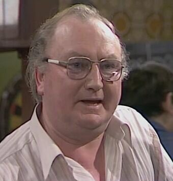 22. Fred Gee. An essential member of the classic Rovers staff lineup of the mid 70s-mid 80s era. His near terror of Mrs.Walker and his banter with the disdainful “Lynch” were a particular joy. Fred didn’t have many likeable qualities,but he was great fun to watch.  #MyCorrie60