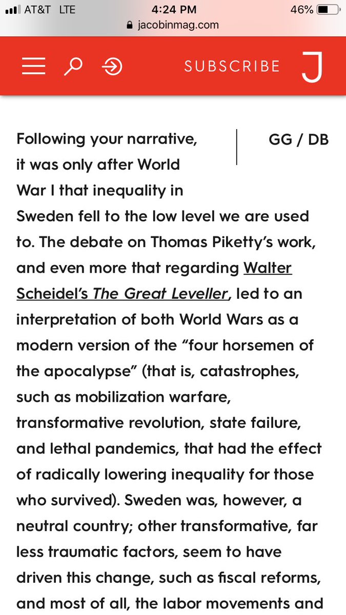 6. Their periods of mass inequality, capital accumulation, and labor unrest were the same as everyone else’s—1800s, peaking in WWI, which is also when, mobilized in light of mass change & the war in Europe, social democracies came to power