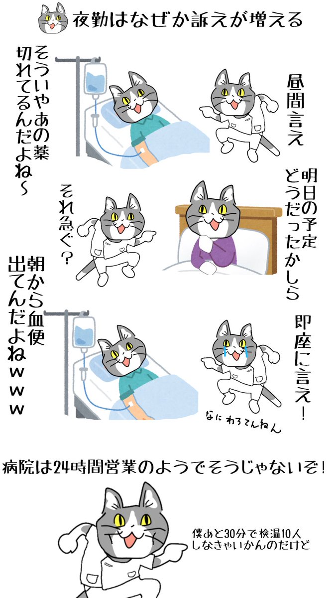 #現場猫 #看護師
銀行業務くらいのイメージでいてほしい。 