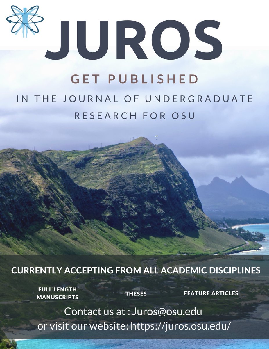JUROS_OSU's tweet image. We are currently accepting submissions for our Undergraduate journal OCULUS! Publishing with us will provide you opportunities to refine your writing and add to your resume! Email us at juros@osu.edu to learn more.