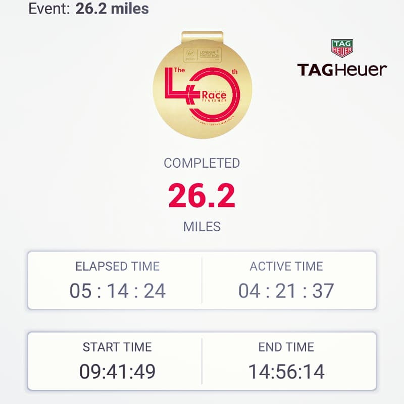 Claire de Lange (@clairevdelange) on Twitter photo I did it! 26.2 miles of the virtual <a href="/LondonMarathon/">TCS London Marathon</a>. Was never about the time for me, but the fundraising. But I'll happily take 4hrs 21mins!
Amazing support throughout, especially my running buddies Karrie, Andy and <a href="/Berrington44/">Richard Berrington</a>.
£8,674 raised so far for <a href="/BrainTumourOrg/">The Brain Tumour Charity</a>.❤ I did it! 26.2 miles of the virtual <a href="/LondonMarathon/">TCS London Marathon</a>. Was never about the time for me, but the fundraising. But I'll happily take 4hrs 21mins!
Amazing support throughout, especially my running buddies Karrie, Andy and <a href="/Berrington44/">Richard Berrington</a>.
£8,674 raised so far for <a href="/BrainTumourOrg/">The Brain Tumour Charity</a>.❤