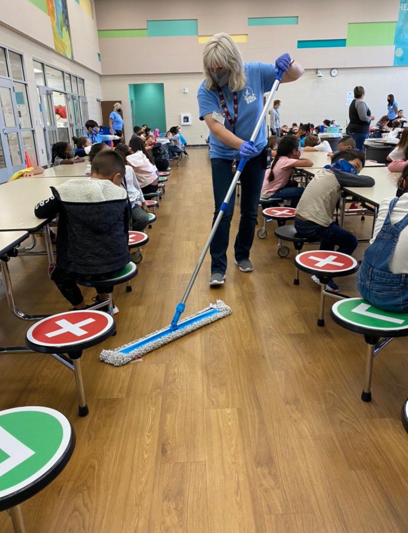 The #ALLINWolfpack and <a href="/suebrenz/">Susan Brenz</a> celebrate #nationalcustodianday with <a href="/CrumblCookies/">Crumbl</a> and pitching in to show #CFISDspirit <a href="/CyFairISD/">Cypress-Fairbanks ISD</a>