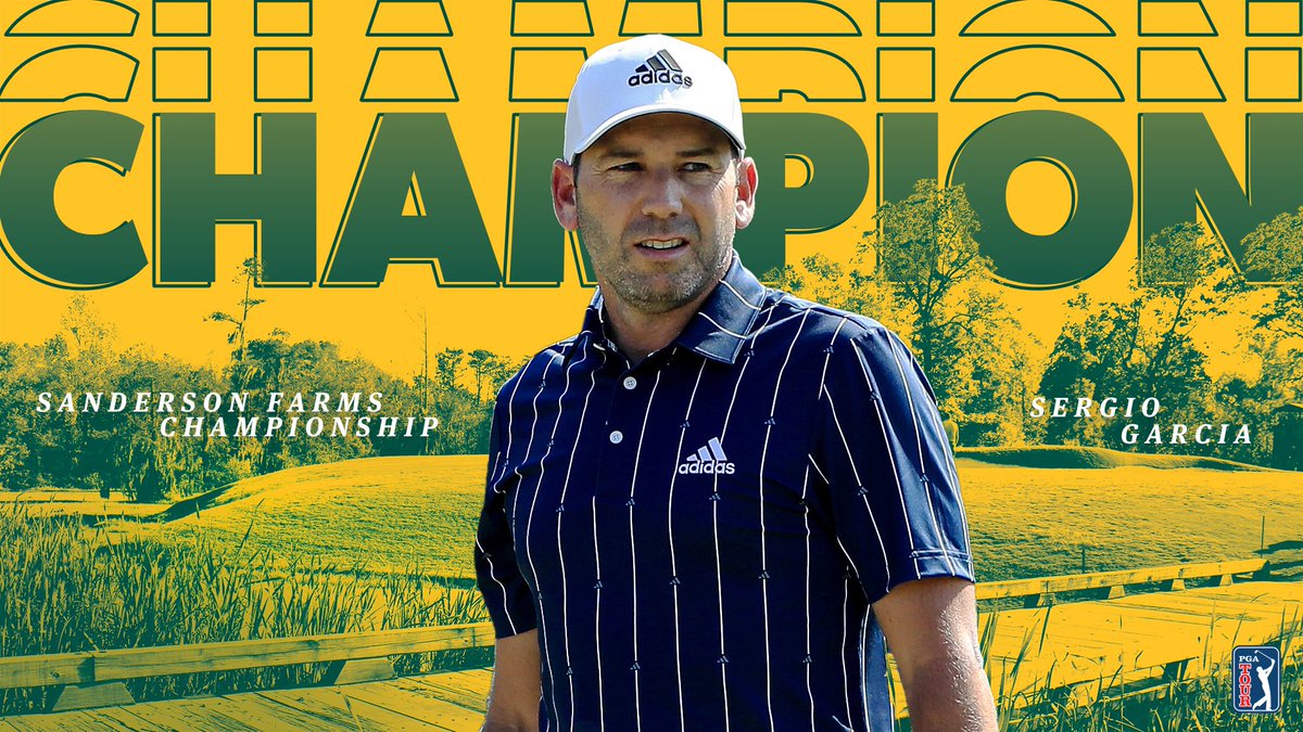🏆 <a href="/TheSergioGarcia/">Sergio Garcia</a> has claimed <a href="/Sanderson_Champ/">Sanderson Farms Championship</a>!

His first win since the 2017 Masters.

It's the 11th victory of his PGA TOUR career.
