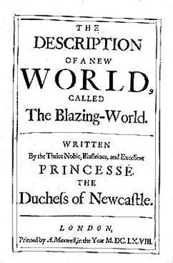 My first book for World Space Week: The Description of a New World, Called The Blazing-World, by Margaret Cavendish, published in 1666.  https://en.wikipedia.org/wiki/The_Blazing_World  #wsw2020  #Space4Women