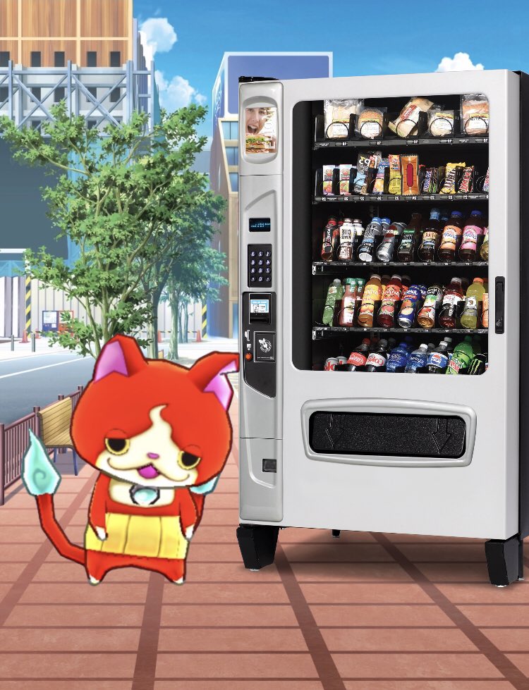 Paws0fFury's tweet photo. My chocobar got stuck in the vending machine... https://t.co/NWjmmEHoHQ