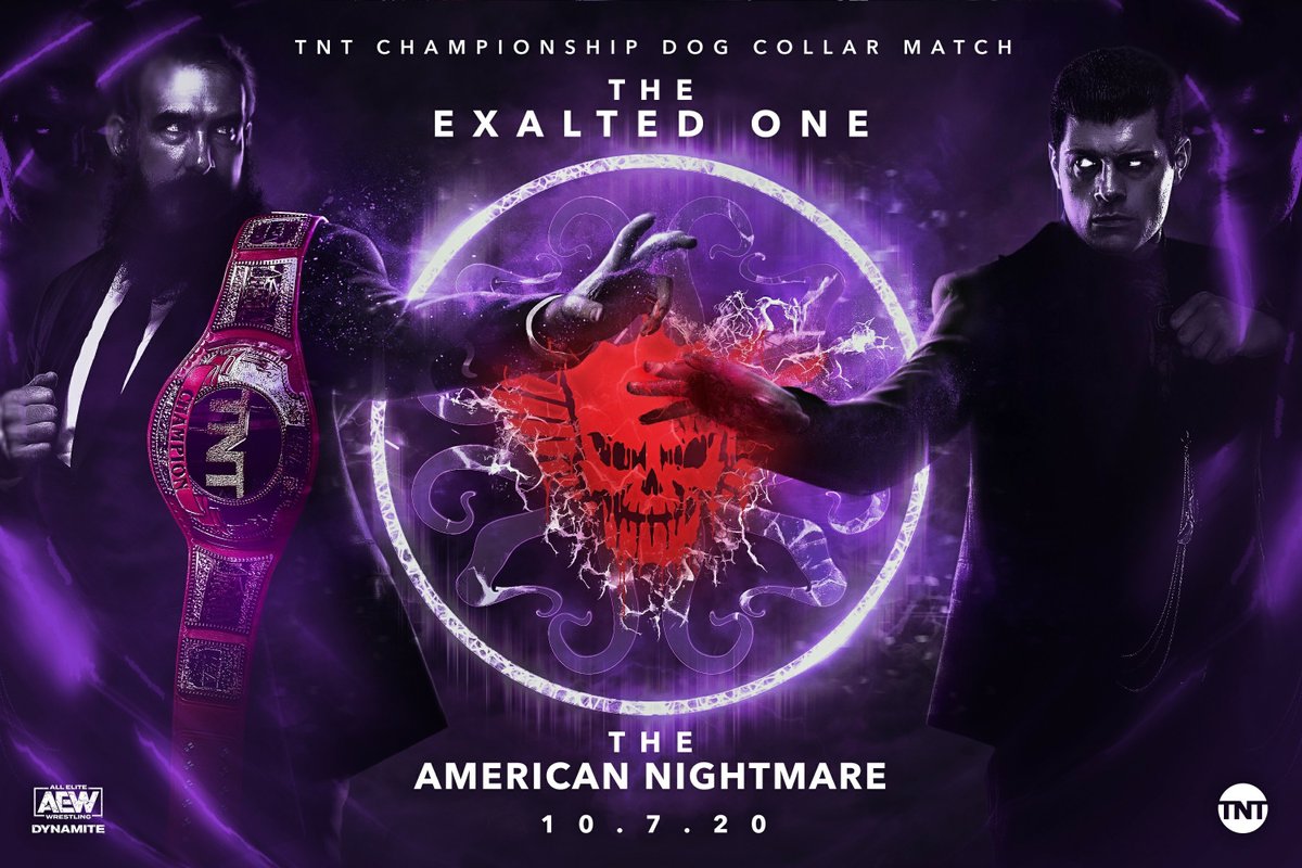 All Elite Wrestling (@aew) on Twitter photo For the FIRST-TIME in AEW history, it's a Dog Collar Match for the TNT Championship as the challenger <a href="/CodyRhodes/">Cody Rhodes</a> takes on the champion, Mr. <a href="/ThisBrodieLee/">Brodie Lee</a>.
WATCH #AEWDynamite LIVE on @TNTDrama at 8e/7c
LIMITED TICKETS available at AEWTIX.com For the FIRST-TIME in AEW history, it's a Dog Collar Match for the TNT Championship as the challenger <a href="/CodyRhodes/">Cody Rhodes</a> takes on the champion, Mr. <a href="/ThisBrodieLee/">Brodie Lee</a>.
WATCH #AEWDynamite LIVE on @TNTDrama at 8e/7c
LIMITED TICKETS available at AEWTIX.com