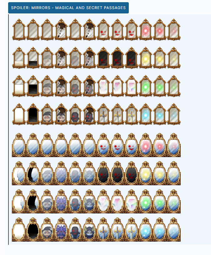 ツクール開発部 On Twitter Rpgツクールmz 素材紹介 Wayward S Mz Resources Https T Co Zuoccgqjpa 制作 Waywardmartian様 Mzをベースにしたキャラチップ改変素材 隠し扉 鏡のバリエーション素材など Https T Co Ndv1yr0ufd Twitter