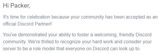 thy_packer's tweet image. AAAAAAAAAAAAAAAAAAA - Finally, after all this time, I'm a Discord Partner. This is pure evidence that hard work and dedication always pays off 😌