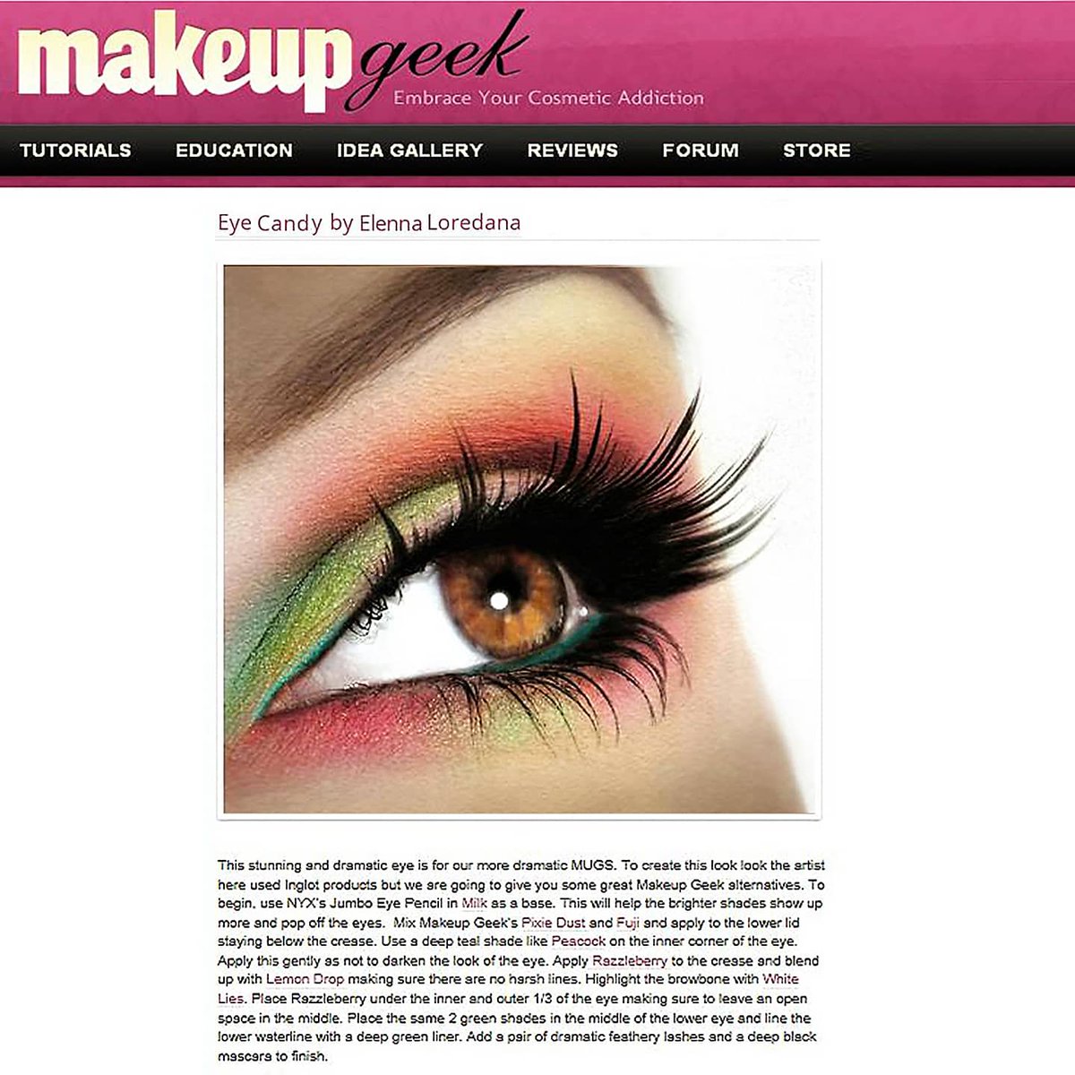 lightscamglow's tweet photo. It's been a while since we posted a colorful look and this eye makeup is just perfect for October 🍁🍃☀️
This photo was taken years ago and we stumbled upon this screenshot of https://t.co/CFqjdn1DNn back when @MakeupGeek had just launched 😍
https://t.co/72d5nHY7fu https://t.co/VzEaWhmKeZ