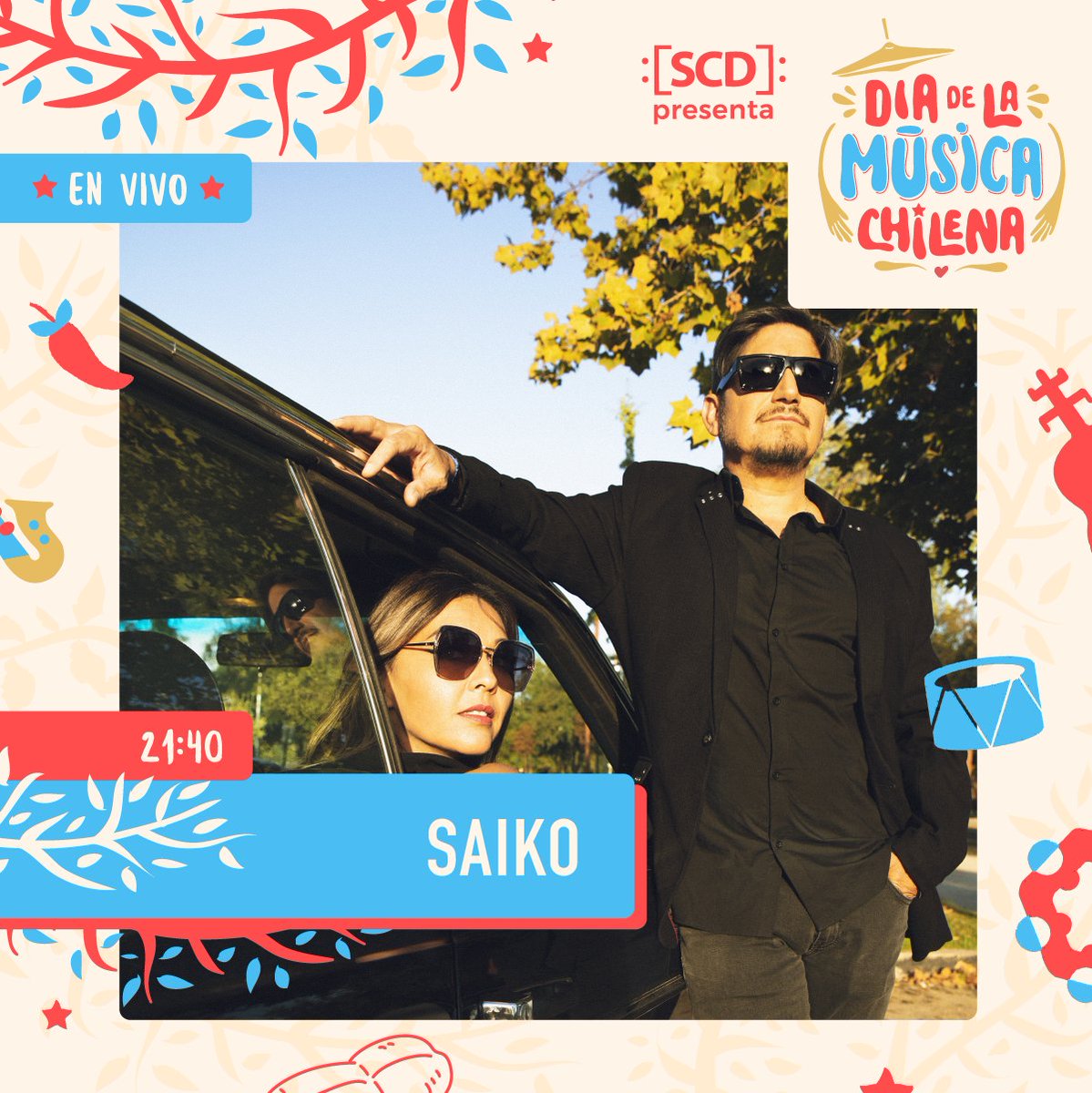 😱 Vamos llegando al final de esta celebración 2020 del #DíadelaMúsicaChilena con <a href="/saikomusica/">Saiko</a> y un gran concierto de cierre 👏🏼🎶🇨🇱
Síguelo en youtube.com/watch?v=Ck1i0B…