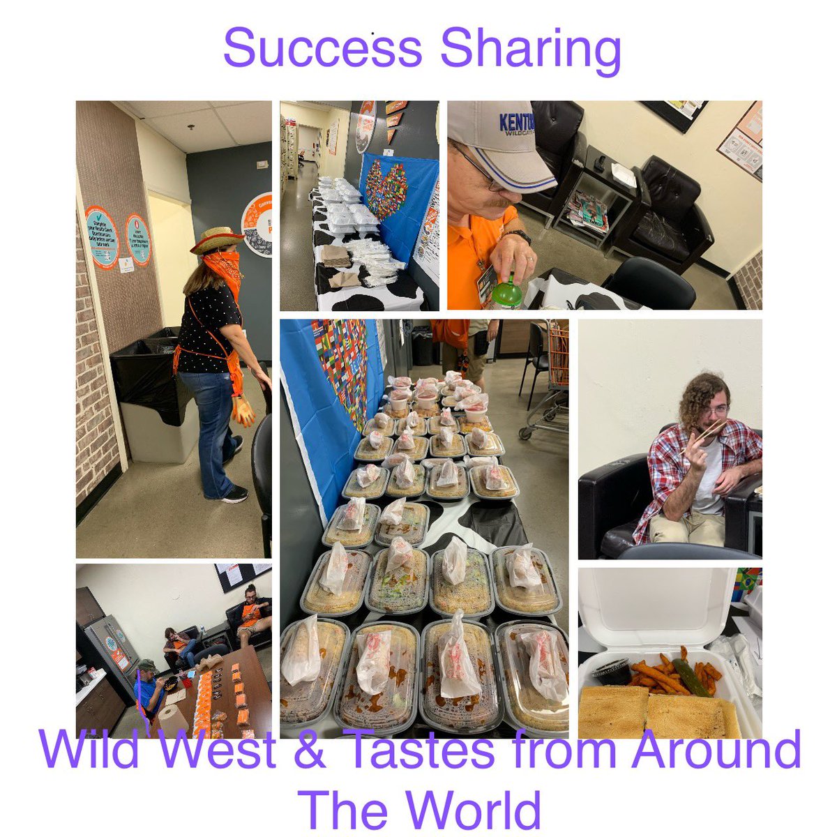 Sabrina_THD's tweet photo. #SuccessSharing with my 2305 family...”Wild West Day” then “Tastes From Around The World”. Treating our associates to Cracker Barrel, Shiraz Mediterranean Grill, Havana Rumba &amp; 888 Great Wall!! Thanks for all you do! #TakingCareOfOurPeople @thd_young @KevinZ_THD @echurchill1 https://t.co/4U0uX4vOvM