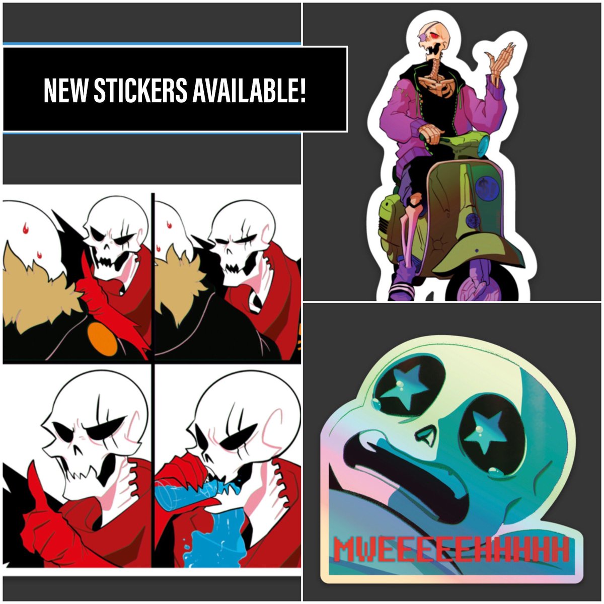 New stickers have arrived as well as restocks of long sold out designs! And an Underfell Acrylic Pin is now available!
SHOP: https://t.co/3coHx0nfm3
#undertaleAU #underfell #fellswap
#underswap #errorsans https://t.co/9pvncKEU61 