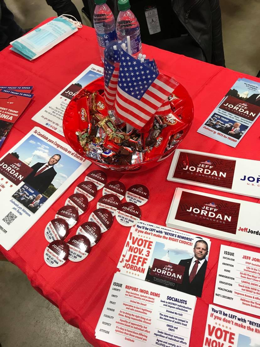 JeffJordan2022's tweet photo. Thank you for joining us at the #NationsGunShow!  #Pro2A #BecauseLibertyMatters #RedWave2020 #DominatetheDominion #VoteGOP #VirginiaGOP https://t.co/358CQF4muK
