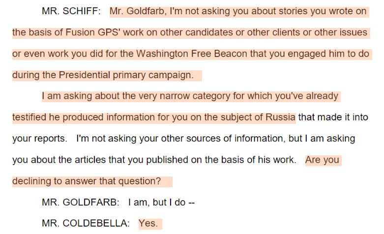 35\\When they return from the break, Goldfarb refuses to answer the question.