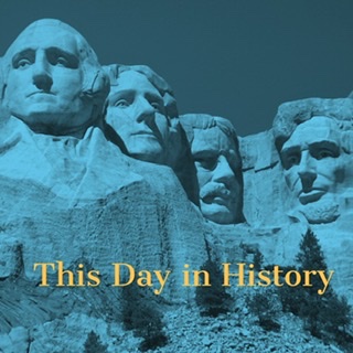 WashXingDAR's tweet photo. On October 4, 1927, work began on Mount Rushmore in the Black Hills National Forest of South Dakota. It took 12 years and one million dollars to complete the granite monument depicting Washington, Jefferson, Lincoln and Roosevelt. #americanhistory #nationalmemorial #mountrushmore https://t.co/6LvV2KNFZi