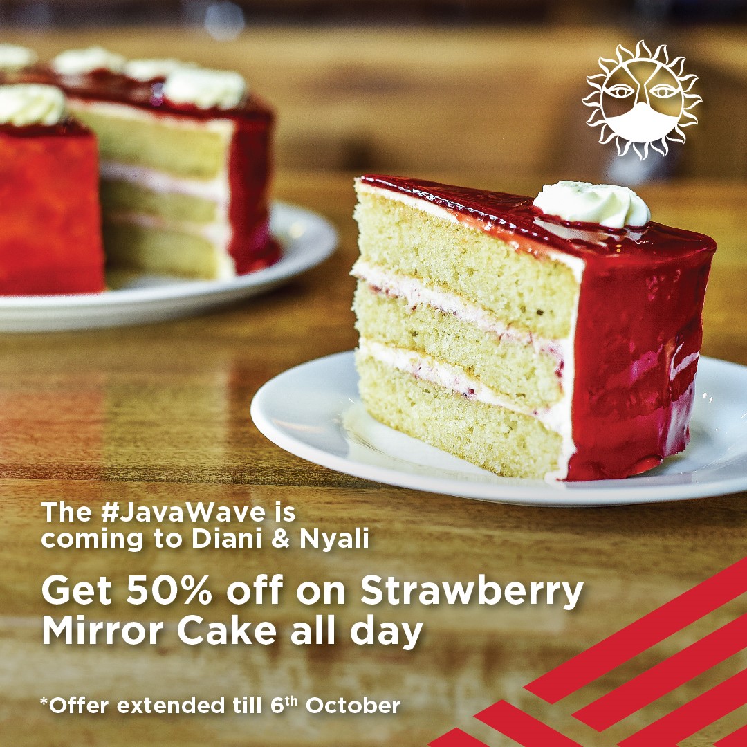 javahouseafrica's tweet image. You loved the #JavaWave 🌊 so much we decided to extend it to 6th October. Get 50% off on the strawberry mirror cake ONLY at Java Nyali 🌞 and Java Diani 🌴 . See you there. 🍓🍓🍓
#JavaWave #JavaLove