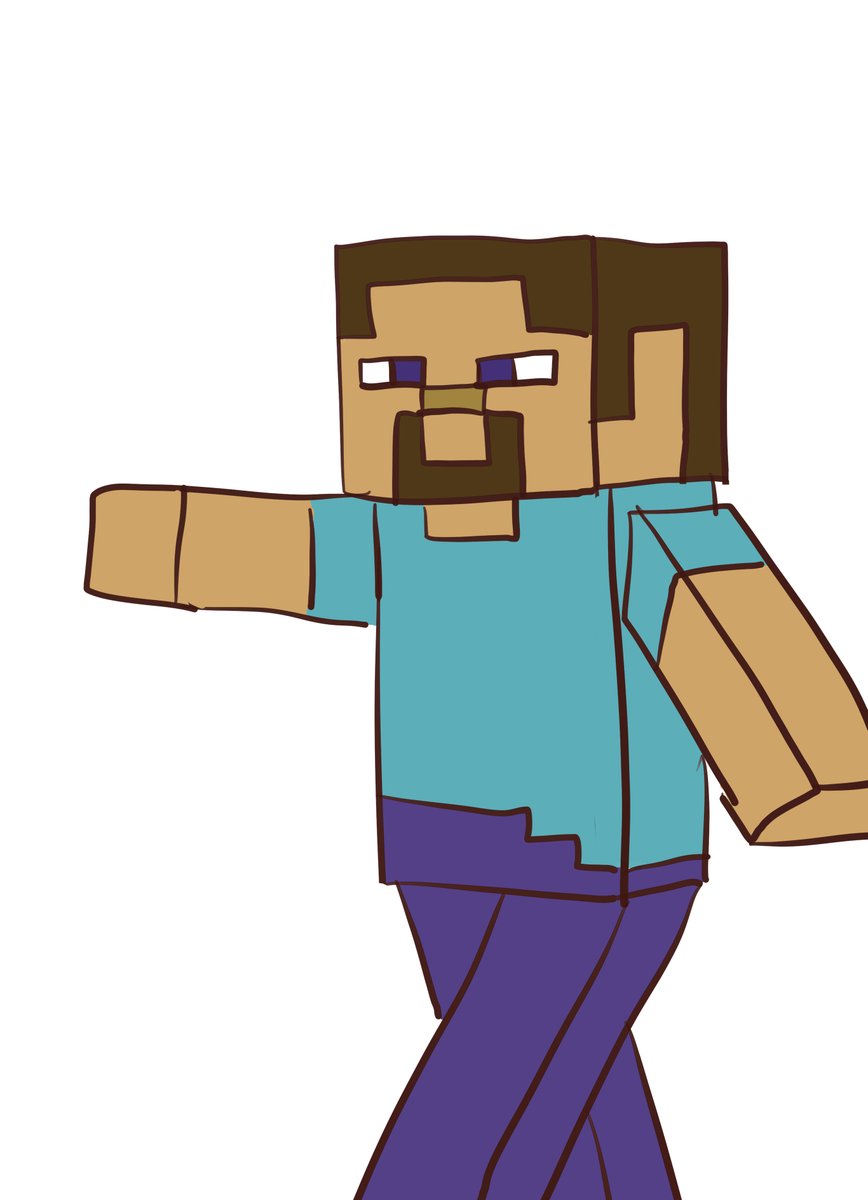 お題箱からマイクラのスティーブです スマブラ参戦めでたいよね Odaibak こるびぃ 苦難の行軍中 のイラスト