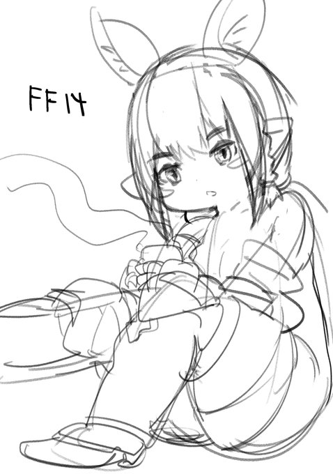 自キャラのララフェル 